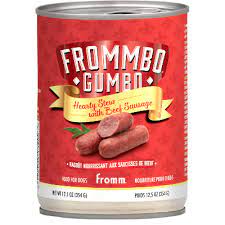 Fromm Frommbo Gumbo Hearty Stew Beef Sausage Canned Dog Food