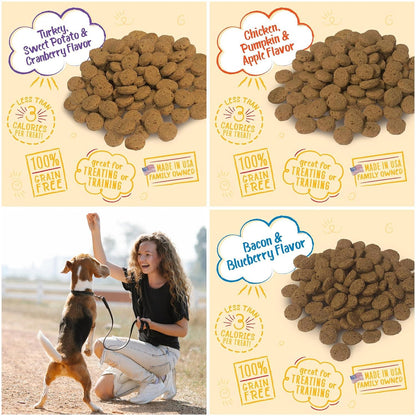 Bundle: Charlee Bear Bacon & Blueberry Flavour, Chicken, Pumpkin & Apple Flavour, and Turkey, Sweet Potato and Cranberry Flavour - 8oz bags - Default Title - Dog Treats - Charlee Bear - PetMax Canada