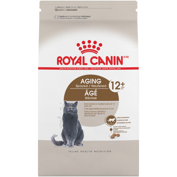 Royal Canin Feline Care Nutrition Spayed/Neutered Aging 12+ Dry Cat Food  Cat Food  | PetMax Canada
