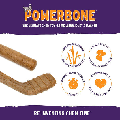 The Chew Club Powerbone Dog Chew Nylon & Bamboo Chew Twist Tail - 6" - Nylon - Powerbone - PetMax Canada