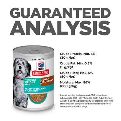 Hill's Science Diet Canine Can Perfect Weight & Joint Tuna & Hearty Vegetables