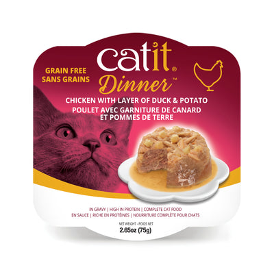 Nourriture humide pour chats CatIt Dîner au poulet avec canard et pommes de terre