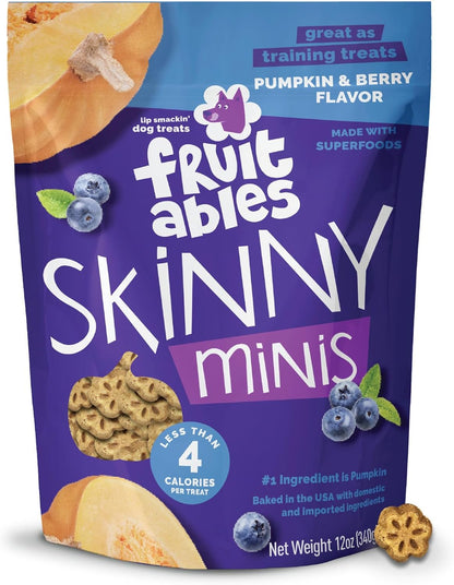 Fruitables Skinny Minis Friandises pour chiens Pompe et baies