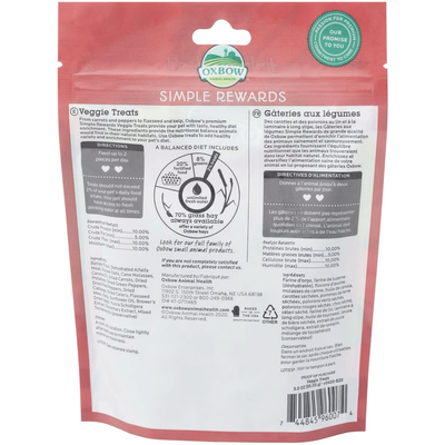 Oxbow Simple Rewards Oven Baked Veggie Small Animal Treats - 85g - Small Animal Food Treats - Oxbow - PetMax Canada