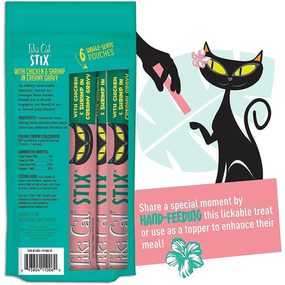 Tiki Cat Treats Stix Chicken & Shrimp - 6 Pack - Cat Treats - Tiki Cat - PetMax Canada