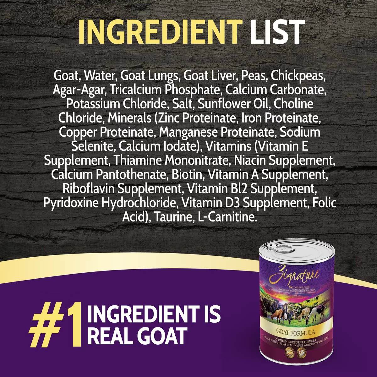 Zignature Goat Limited Ingredient Formula Grain-Free Canned Dog Food  Canned Dog Food  | PetMax Canada