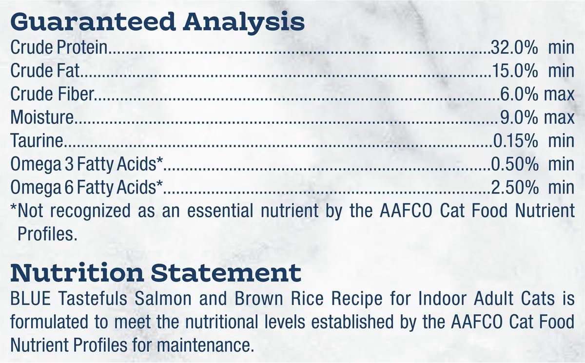 Blue Buffalo Tastefuls Indoor Natural Salmon & Brown Rice Adult Dry Cat Food  Cat Food  | PetMax Canada