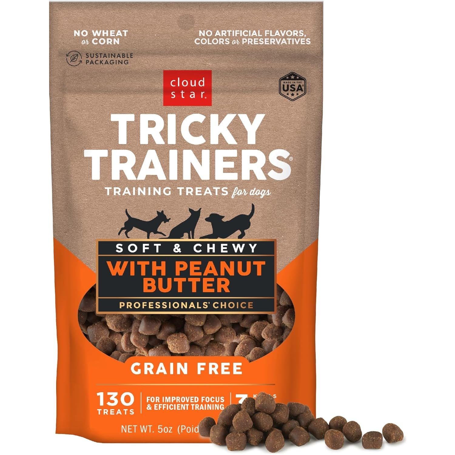 Cloud Star Tricky Trainers Grain Free With Peanut Butter