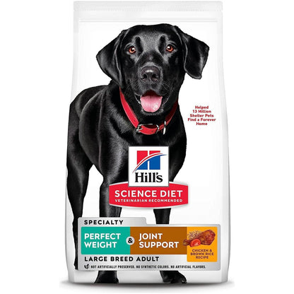 Hill's Science Diet Adult Perfect Weight & Joint Support Large Breed Dry Dog Food Chicken Recipe - 11.3 Kg - Dog Food - Hill's Science Diet - PetMax Canada