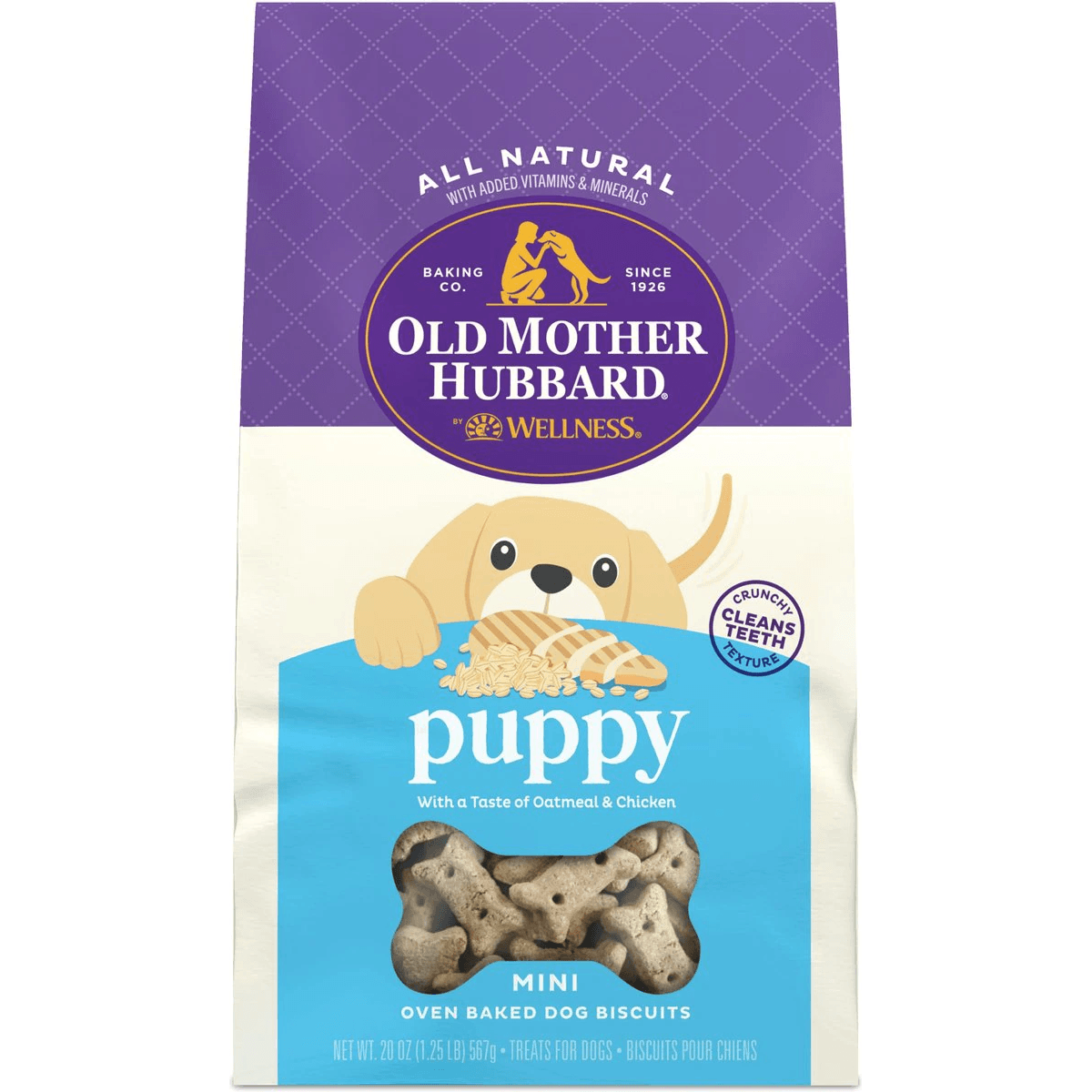 Old Mother Hubbard Classic Puppy Natural Mini Oven-Baked Biscuits Dog Treats - Mini - 567g - Dog Treats - Old Mother Hubbard - PetMax Canada