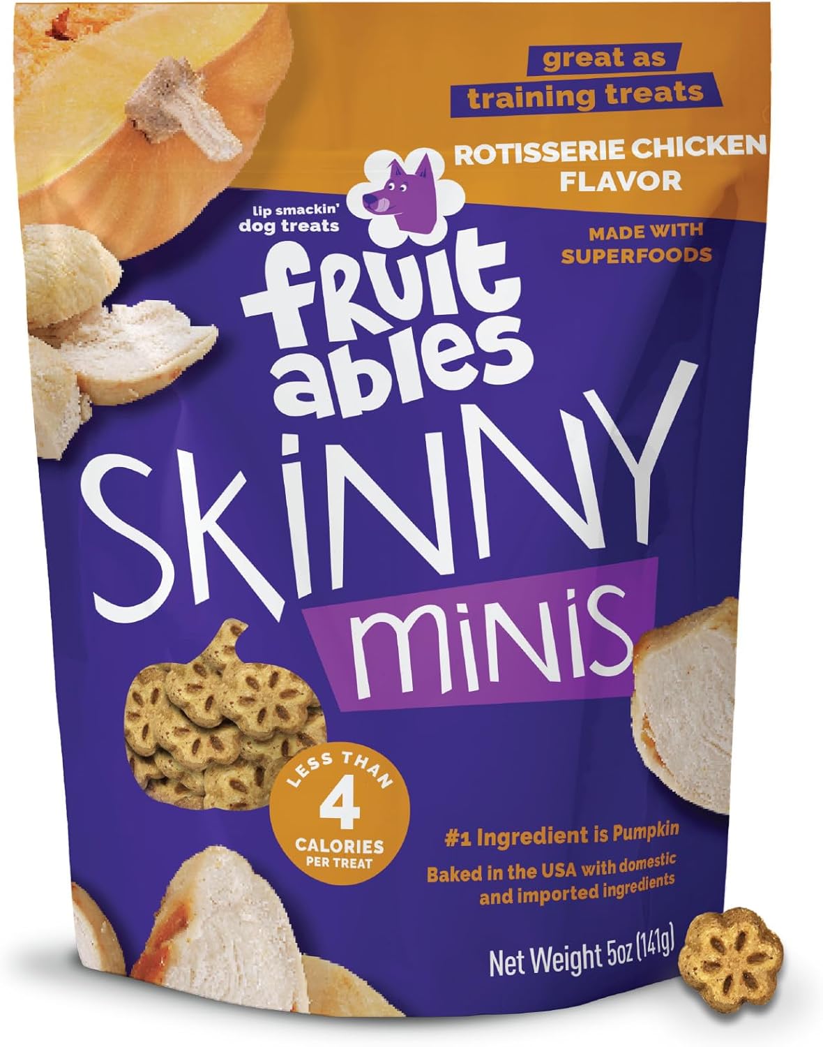 Fruitables Skinny Minis Dog Treats Rotisserie Chicken