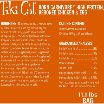 Tiki Cat Born Carnivore High Protein Chicken & Egg