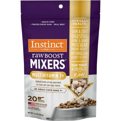 Instinct RawBoost Mixers Multivitamin Grain-Free Freeze-Dried Adult 7+ Cat Food Topper  Cat Food  | PetMax Canada