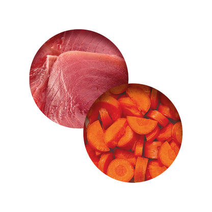 Nourriture humide pour chats CatIt Repas de poisson au thon et aux carottes