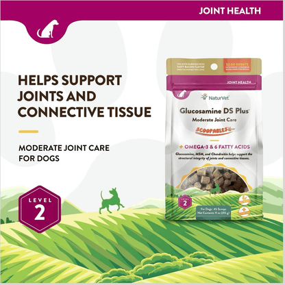 NaturVet Scoopables Glucosamine DS Plus Level 2 Moderate Joint Care Dog Supplement - Default Title - Health Care - Naturvet - PetMax Canada
