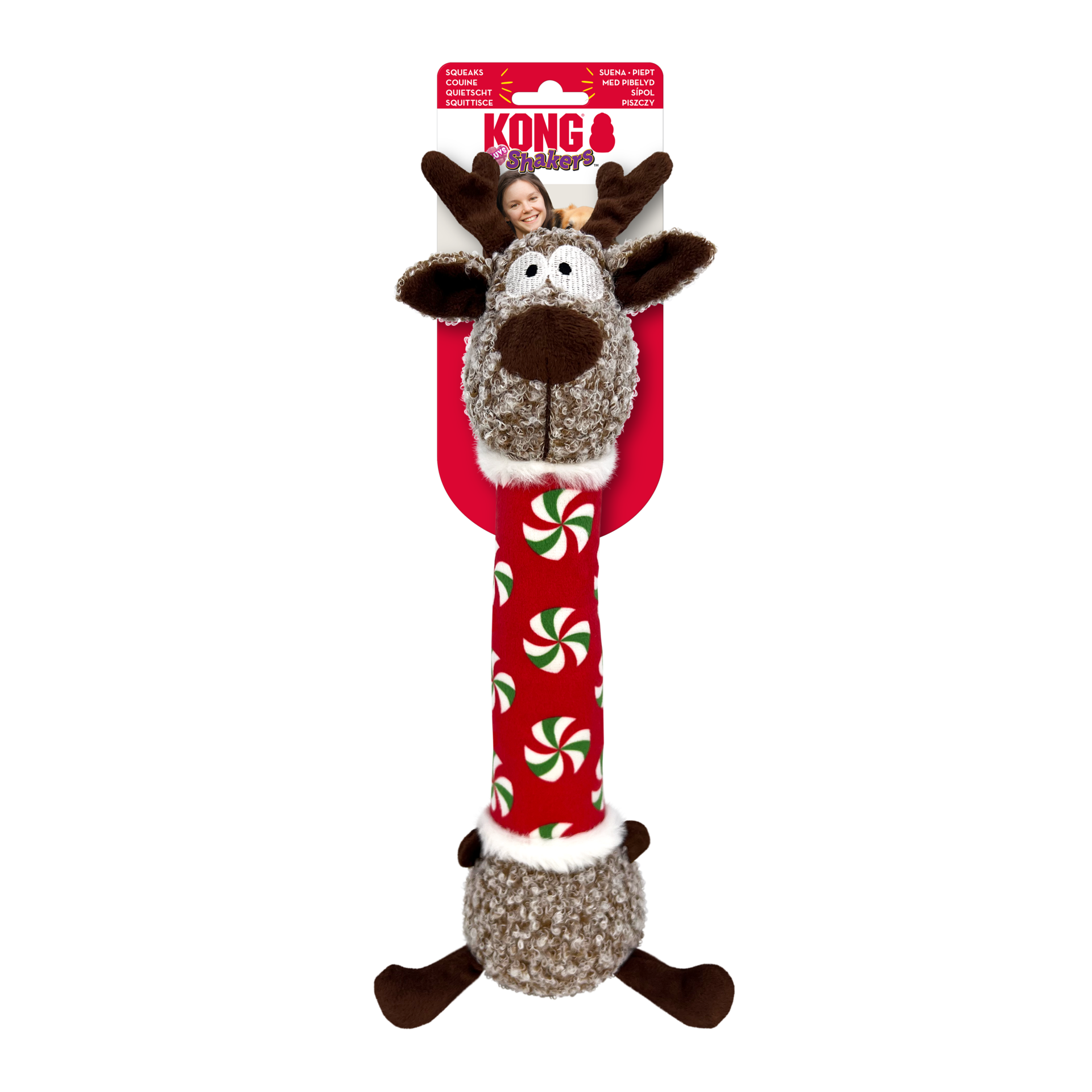 Kong Holiday Dog Holiday Shakers Reindeer Assorted