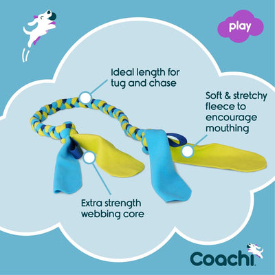 Coachi Tuggi Tug - Navy & Lime & Light Blue - Training Products - COACHI - PetMax Canada