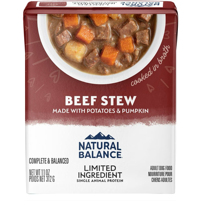 Natural Balance Limited Ingredient Grain-Free Beef Stew Wet Dog Food  Canned Dog Food  | PetMax Canada