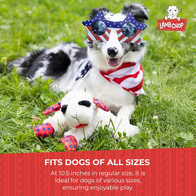 Lamb Chop With Birthday Hat Plush Dog Toy