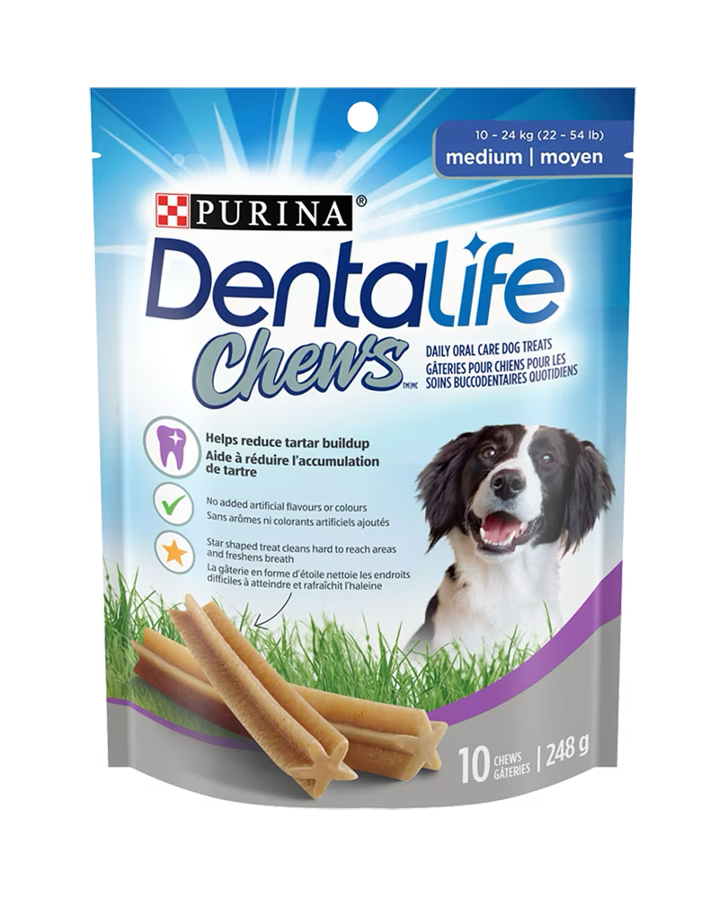 Purina Dentalife Medium Dog Dental Chews  Dog Treats  | PetMax Canada