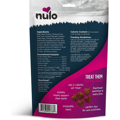 Nulo Healthy Heart Taurine Beef Recipe Grain-Free Crunchy Cat Treats - 113g - Cat Treats - Nulo - PetMax Canada