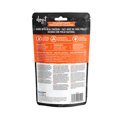 Dogit Snack Bar Dog Treats Chicken Collagen Twisted Sticks