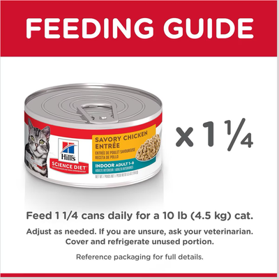 Hill's Science Diet Feline Canned Indoor Chicken Entrée