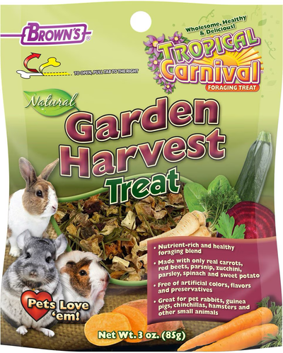 Brown's Tropical Carnival Natural Garden Harvest Small Pet Treats