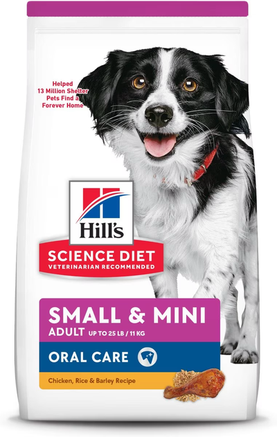 Hill's Science Diet Oral Care Small & Mini Chicken Recipe Adult Dry Dog Food  Dog Food  | PetMax Canada