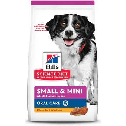 Hill's Science Diet Oral Care Small & Mini Chicken Recipe Adult Dry Dog Food - 1.81 Kg - Dog Food - Hill's Science Diet - PetMax Canada