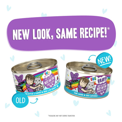 Weruva Wet Cat Food BFF Omg Best Day Eva Beef & Salmon Dinner  in Gravy