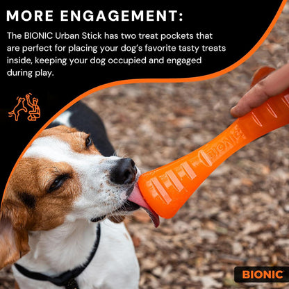 Bionic Rubber Urban Stick Dog Toy - Small: 8" - Dog Toys - Bionic - PetMax Canada