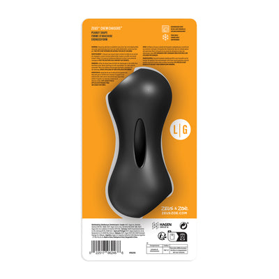 Zeus Chewchasers Black Rubber Peanut Shape Treat Toy