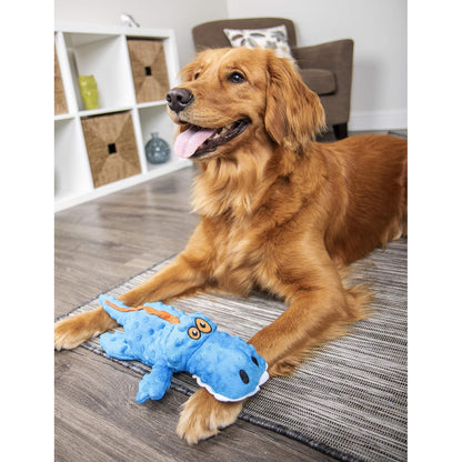 Go Dog! Gator with Chew Guard Technology Durable Plush Squeaker Dog Toy