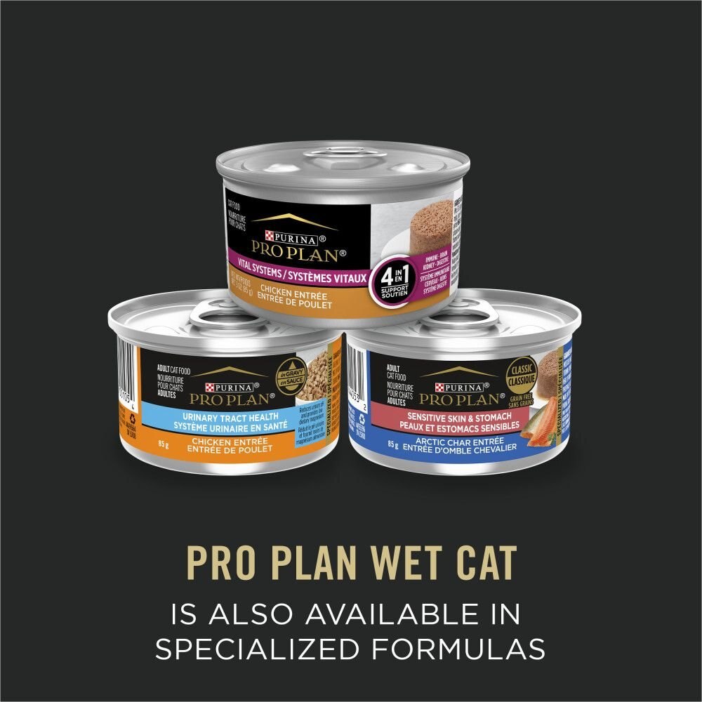 Purina Pro Plan Specialized Sensitive Skin & Stomach Chicken Entree Wet Cat Food  Canned Cat Food  | PetMax Canada