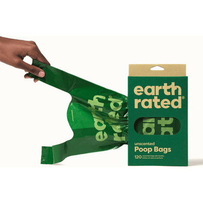 Earth Rated Unscented Easy-tie Handle Bags - 120 Bags - Waste Management - Earth Rated - PetMax Canada