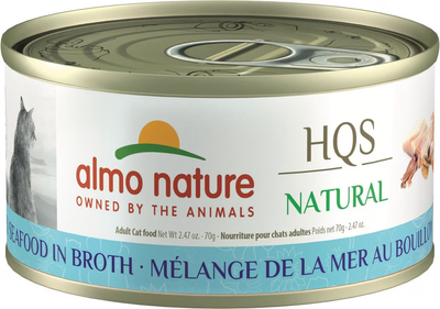 Almo Nature HQS Natural Mixed Seafood in Broth Grain-Free Canned Cat Food  Canned Cat Food  | PetMax Canada