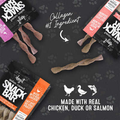 Dogit Snack Bar Dog Treats Chicken Collagen Twisted Sticks