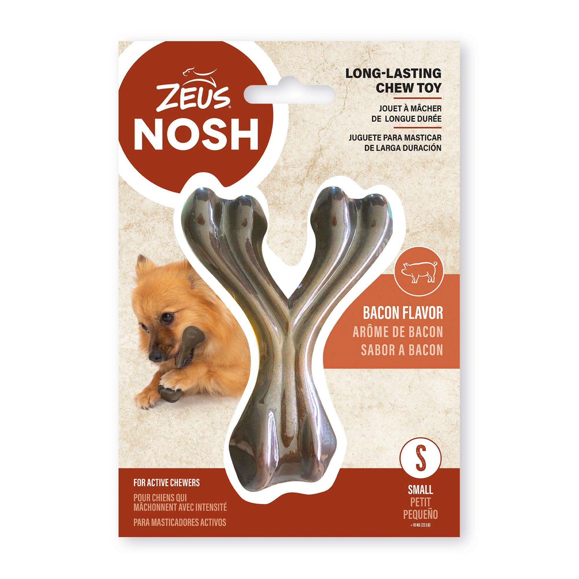 Nosh Strong Wishbone Chew Bacon Flavour - Small - Nylon - Nosh Bones - PetMax Canada