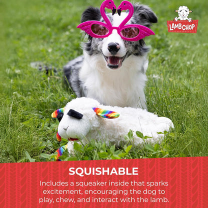 Lamb Chop With Birthday Hat Plush Dog Toy
