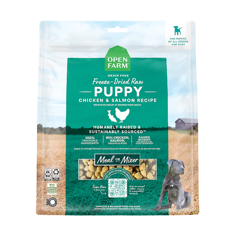 Open Farm Dog Freeze Dried Raw Puppy Chicken & Salmon