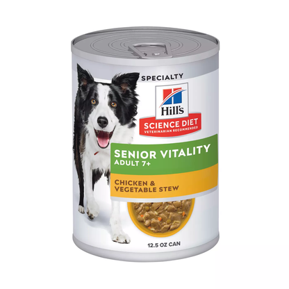 Hill's Science Diet Adult 7+ Senior Vitality Chicken & Vegetable Stew Canned Dog Food