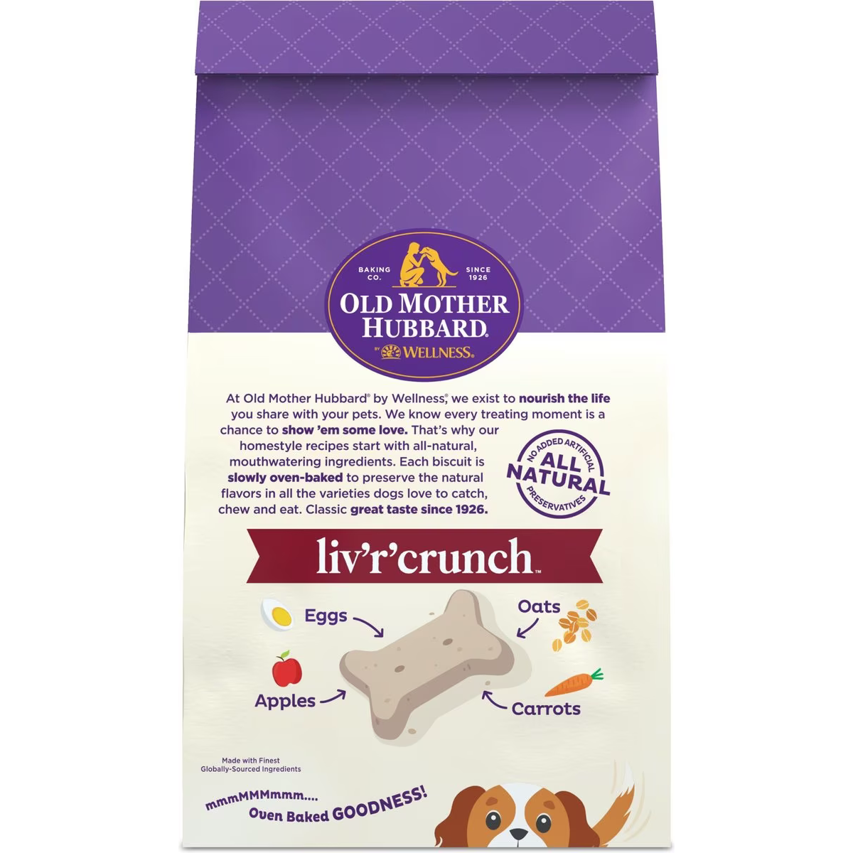 Old Mother Hubbard Classic Liv'R'Crunch Natural Mini Oven-Baked Biscuits Dog Treats  Dog Treats  | PetMax Canada