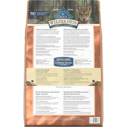 Blue Buffalo Wilderness More Meat & Wholesome Grains Natural Dry Dog Food Large Breed Puppy Chicken - 10.9 Kg - Dog Food - Blue Buffalo - PetMax Canada