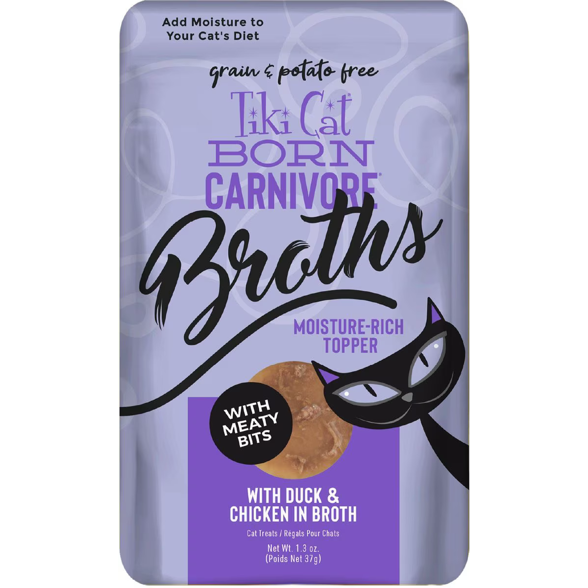 Tiki Cat Pouch Broths Grain Free Duck & Chicken