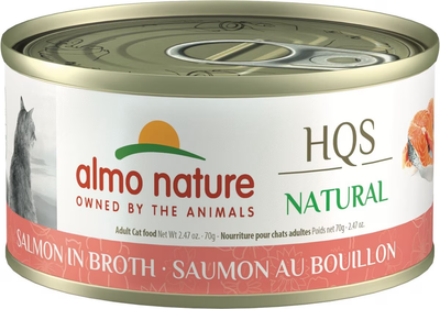 Almo Nature HQS Natural Salmon in Broth Grain-Free Canned Cat Food  Canned Cat Food  | PetMax Canada