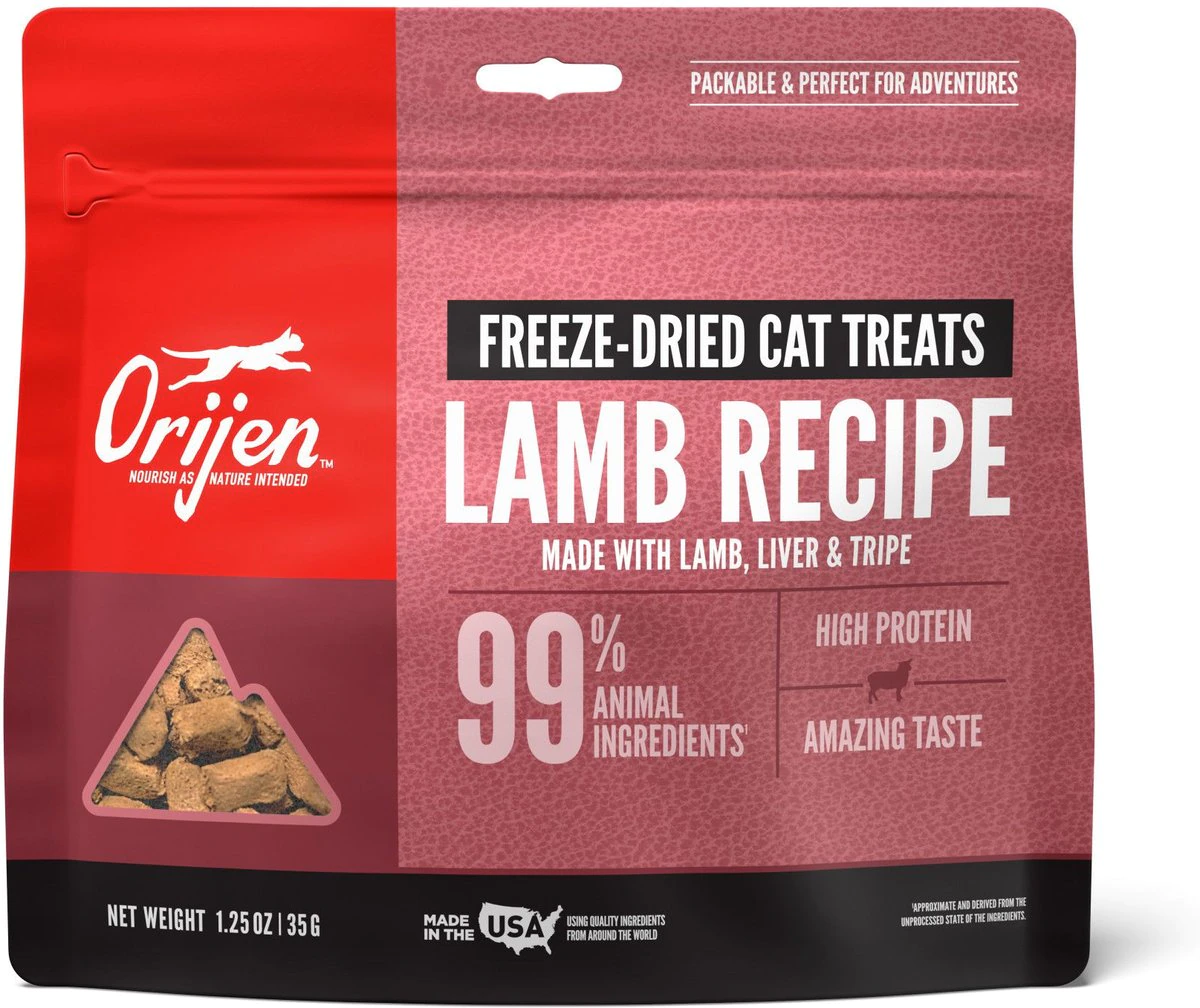 Orijen Freeze-Dried Cat Treats Lamb Recipe  Cat Food  | PetMax Canada
