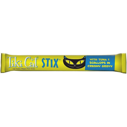 Tiki Cat Stix Tuna & Scallops in Creamy Gravy Grain-Free Wet Cat Treat - 6 Pack - Cat Treats - Tiki Cat - PetMax Canada