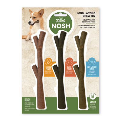 Nosh Chew Sticks Tasty Trio - 3 Pack  Nylon  | PetMax Canada