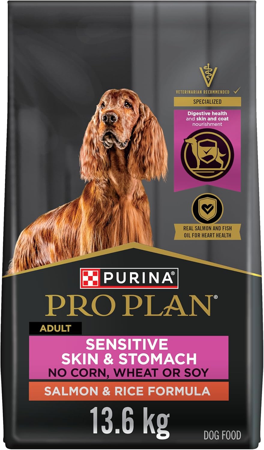 Purina Pro Plan Sensitive Skin and Stomach Dog Food With Probiotics Salmon & Rice Formula